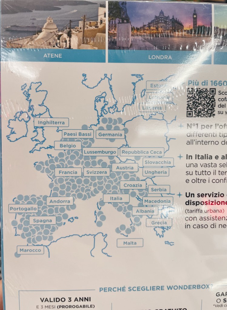 這個禮物卡的選擇遍佈歐洲！